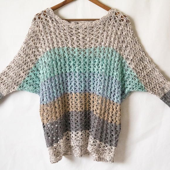 Mystree Sweaters - Mystree Small Loose Colorful Knit Top